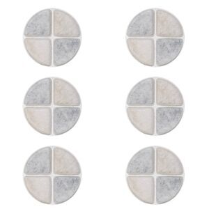 6 Pack Replacement Pet Water Fountain Carbon Filter for Cat Dog 3.3" Round 2L-3L